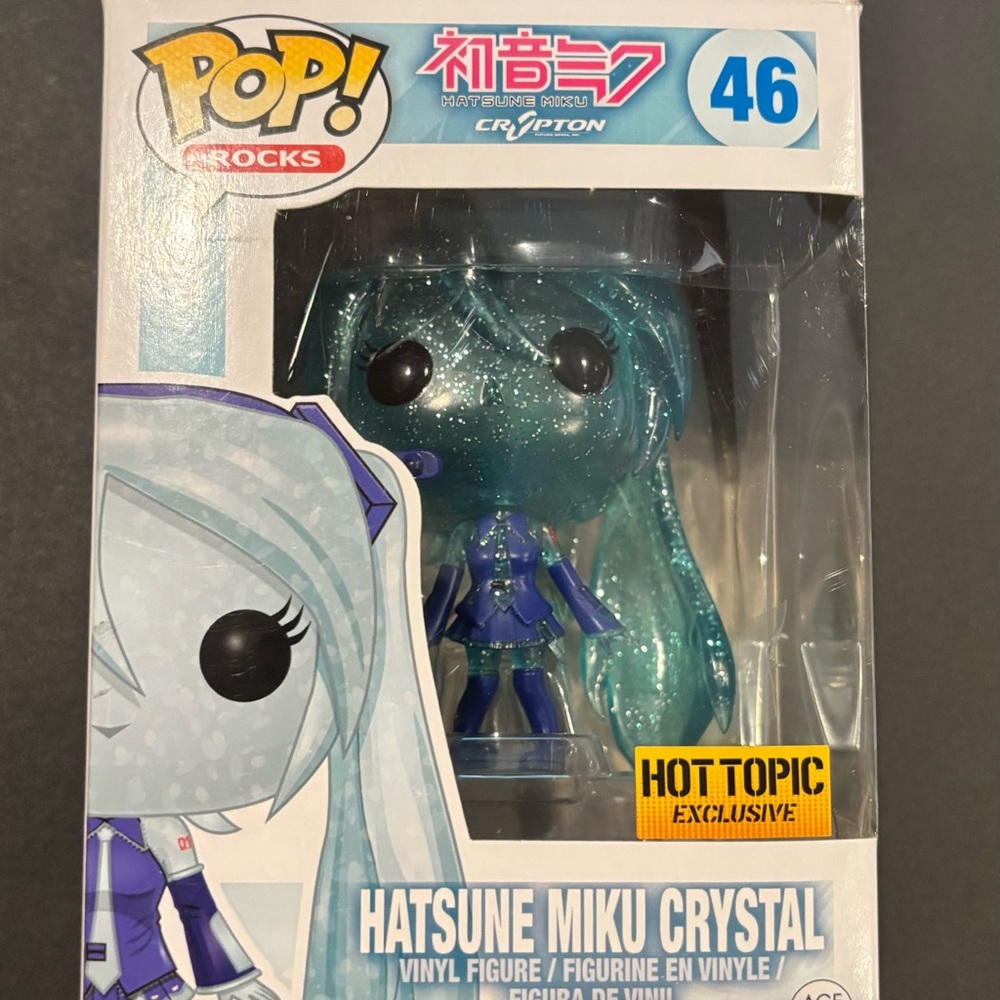 Funko Hot Topic Exclusive Pop! Hatsune Miku Crystal Blue Vinyl Figure